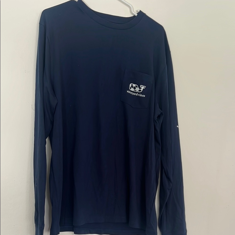 Vineyard Vines Men's Dark Blue Long Sleeve Shirt